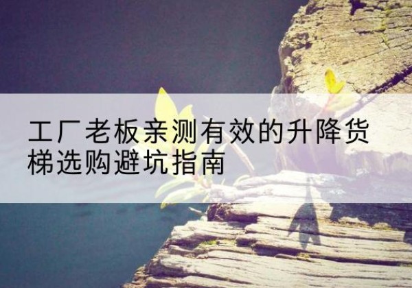 文昌升降货梯怎么选-工厂老板亲测有效的升降货梯选购避坑指南